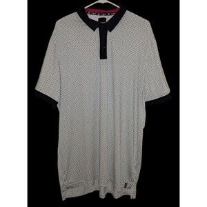 Kenneth Cole Golf Polo Shirt Geometric Print Men's Size XL Moisturize Wicking